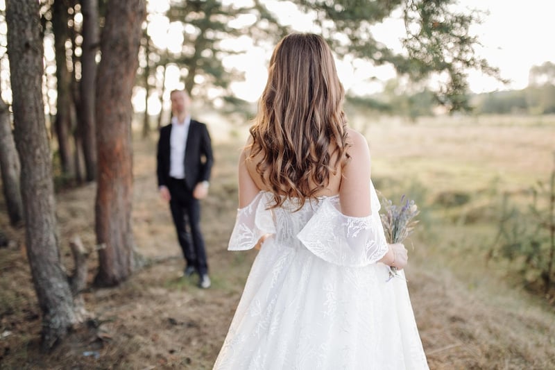 Bride in Forest with Floral Crown